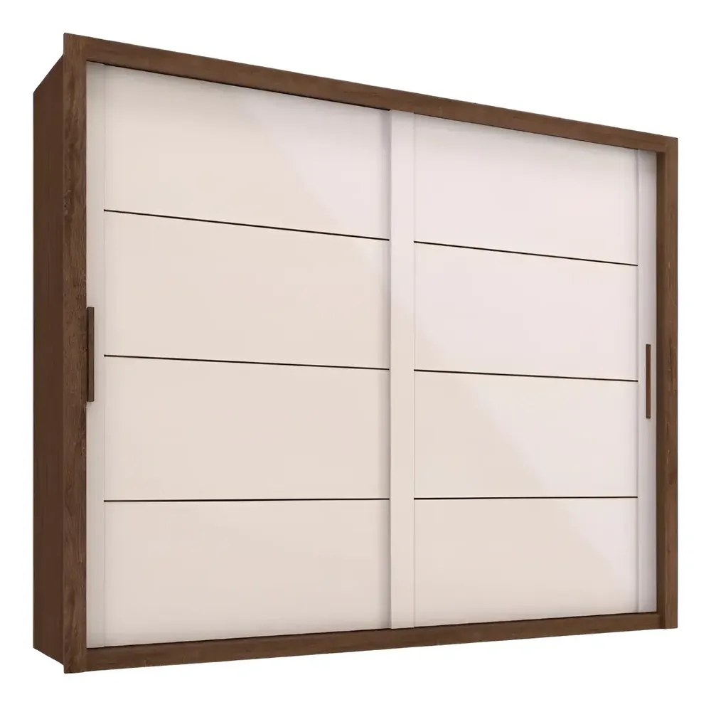 Guarda-roupa Casal Zanzini Imperador Plus 2 Portas Correr Jacarandá