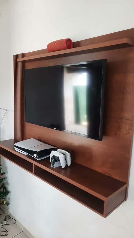 foto de Painel Para Tv Até 50 Polegadas Dijon C/ Prateleira Naturale