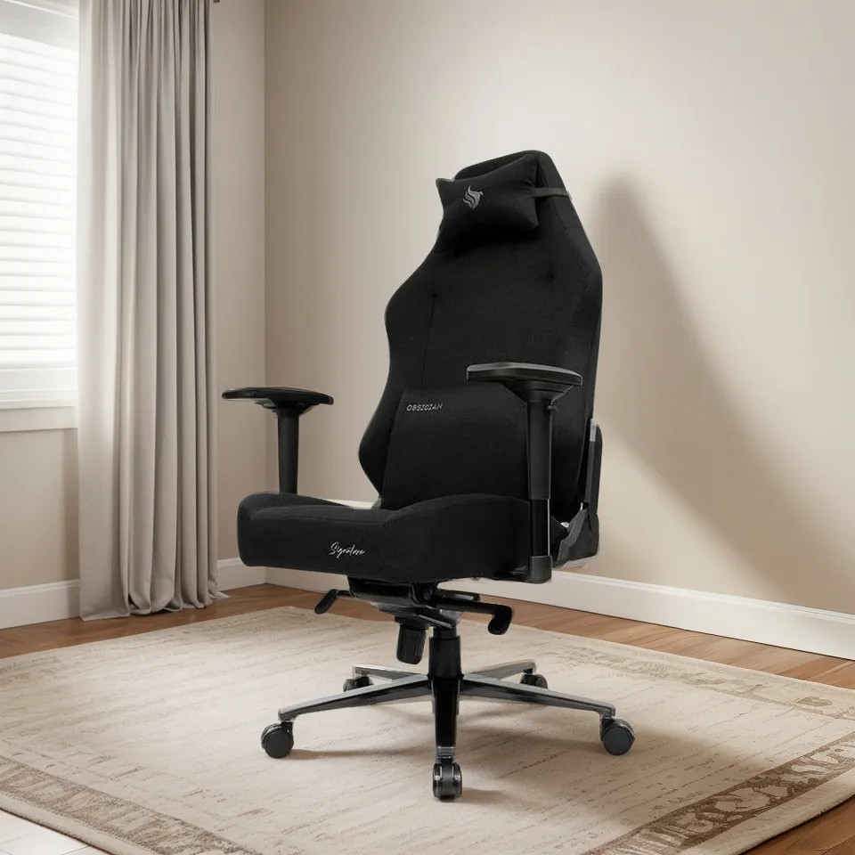 Cadeira Gamer Pichau Nova Signature Obsidian, Preta, Cor Preto Material do estofamento Tecido