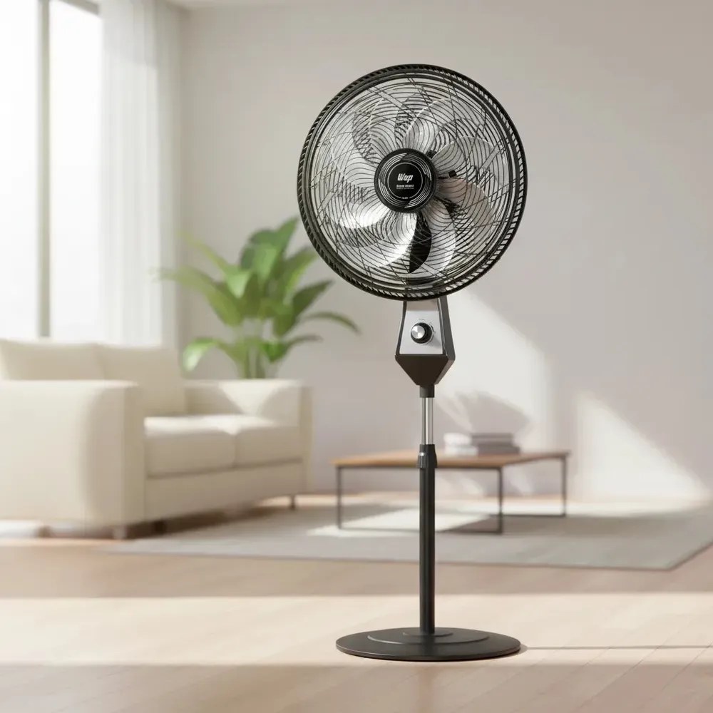Ventilador de Coluna Silencioso WAP Flow Turbo 180W 8 Pás com Ajuste de Altura e 3 Velocidades