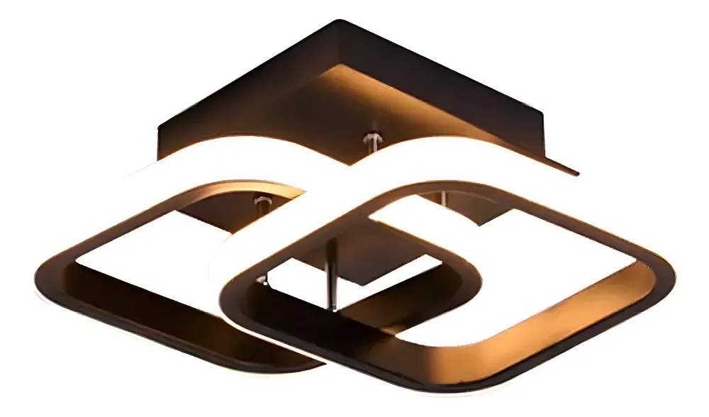 foto de Lustre De Teto Led Cor Preto Piktik Para Banheiro 24x20x12,5cm -