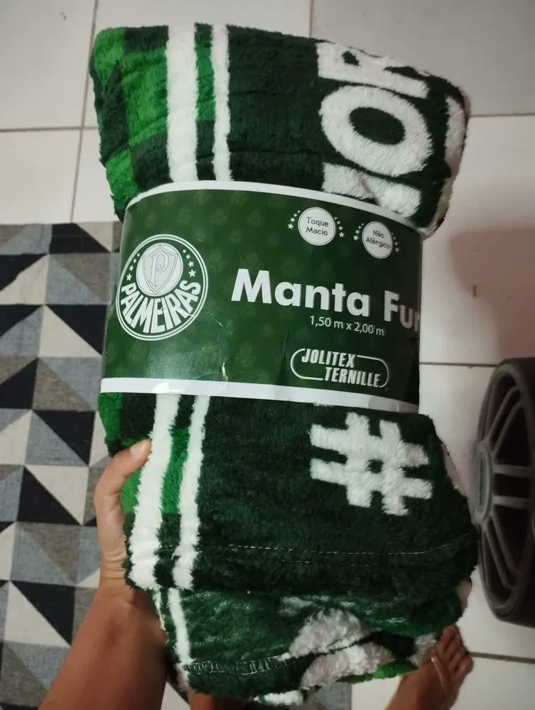 foto de Manta Solteiro Microfibra São Paulo Jolitex Antialérgica Vermelha