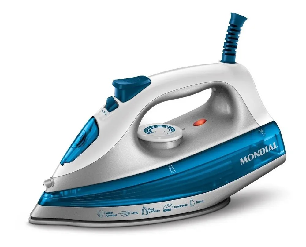 Ferro A Vapor Mondial 1200w FVN-01-BL
