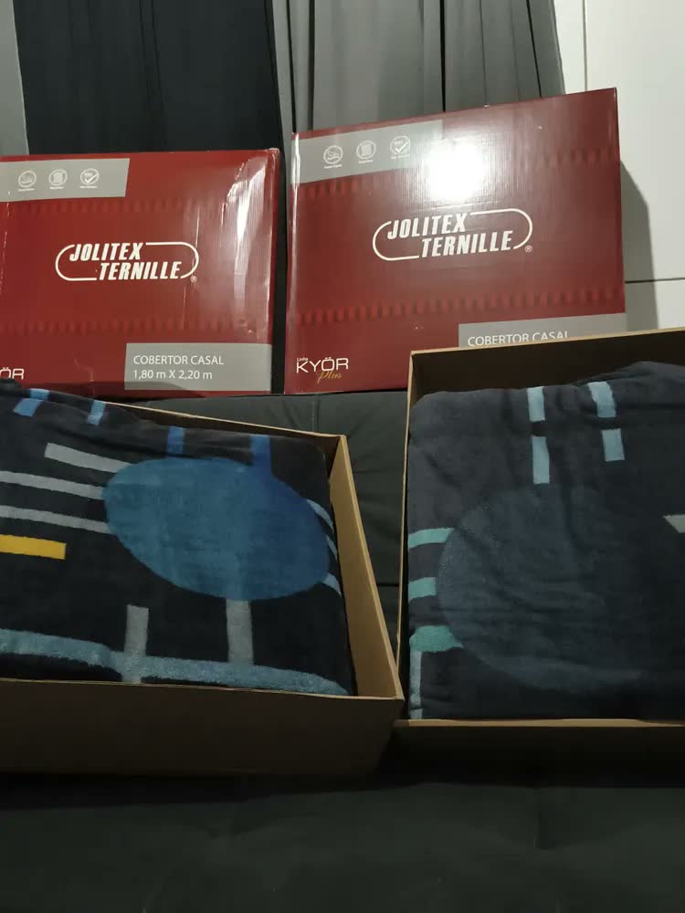 foto de Jolitex cobertor casal kyor plus helsinki antilérgico azul 2 m x 1.8 m