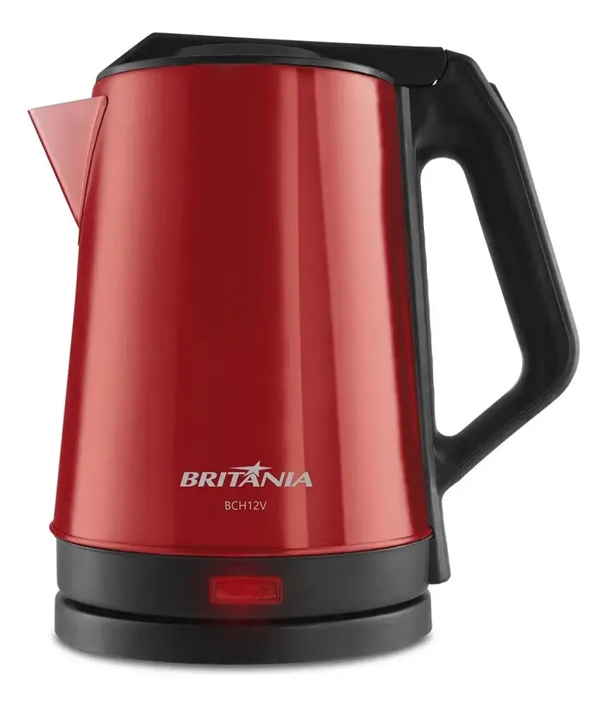 foto de Chaleira Elétrica BCH12V Inox 1,9L Potência de 1150W Cor Vermelho Britânia