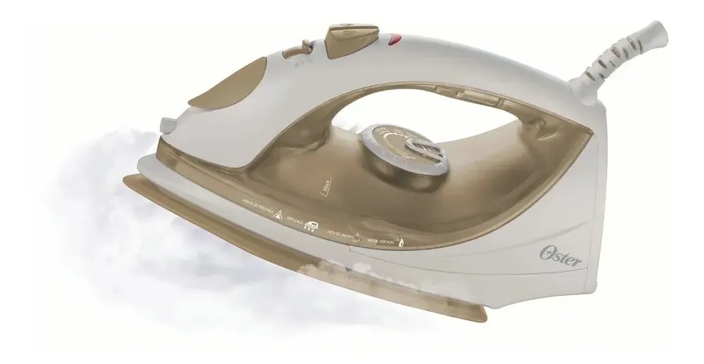 Ferro de Passar GCSTBS5907 Antiaderente Com Jato De Vapor e Potência De 1200W Cor Champagne Oster