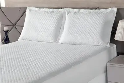 foto de Protetor Para Colchão Super King Impermeável Cor Branco