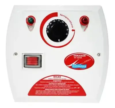 foto de Gerador Vapor Inox Sauna 6kw Quadro Analógico Sodramar