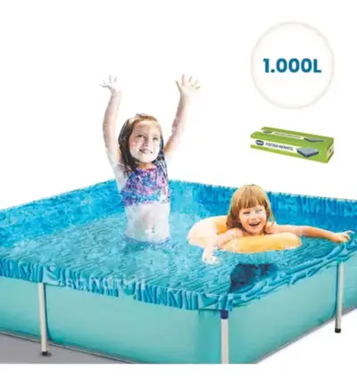 foto de Piscina Estrutural Portátil MOR 1000 Litros Montagem Rápida Infantil e Adulto Resistência Garantida