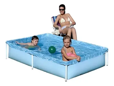 foto de Piscina Estrutural Portátil MOR 1000 Litros Montagem Rápida Infantil e Adulto Resistência Garantida