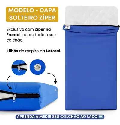 foto de Capa De Colchão Impermeável Hospitalar Antialérgico Solteiro