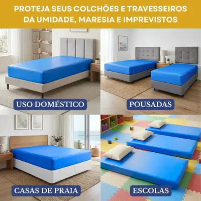 foto de Capa De Colchão Impermeável Hospitalar Antialérgico Solteiro