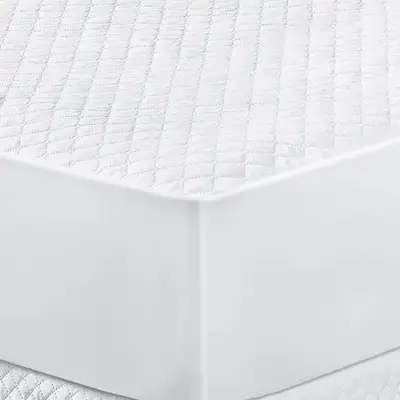 foto de Protetor de Colchão King Size Impermeável e Antiácaro Branco