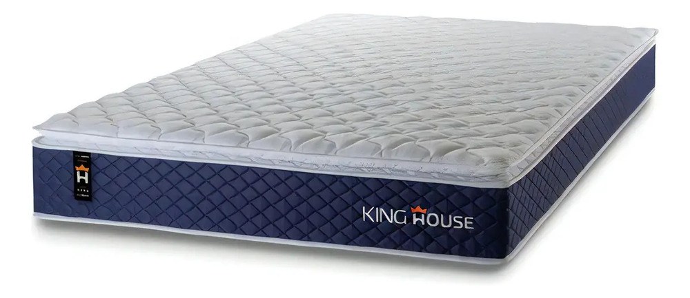 King House Lagras colchão king size 193x203x28 cor azul