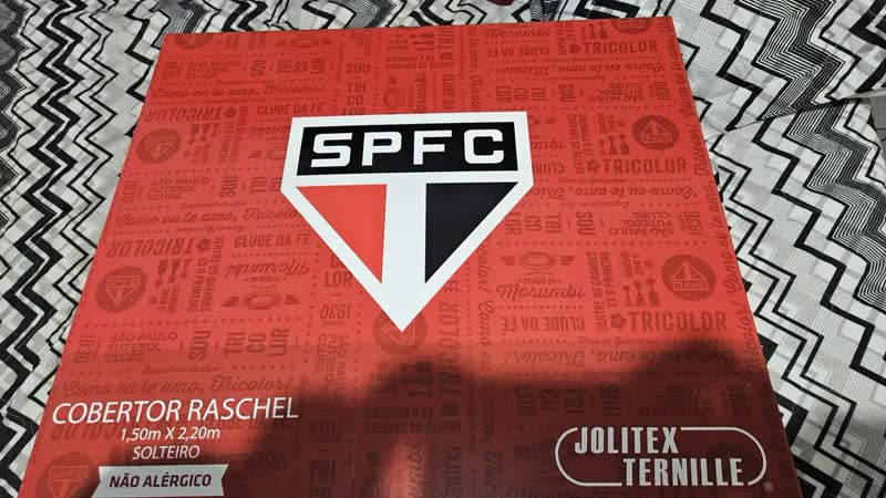 foto de Cobertor Solteiro São Paulo Jolitex Vermelho Poliéster 1,80 X 2,20