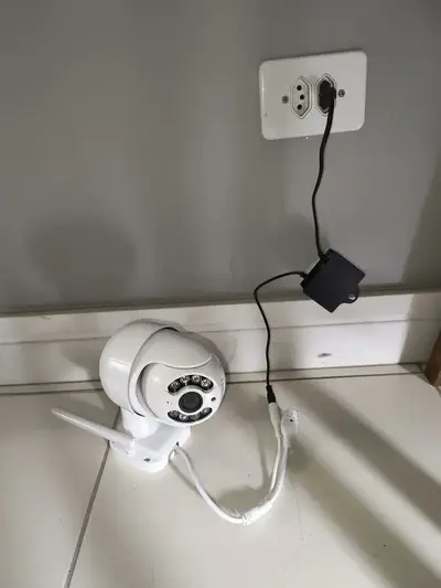 foto de Kit 2 Câmera Ip Inteligente Wifi Rotativa A8 App Yoosee 360º Cor Branco