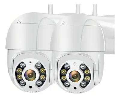 foto de Kit 2 Câmera Ip Inteligente Wifi Rotativa A8 App Yoosee 360º Cor Branco