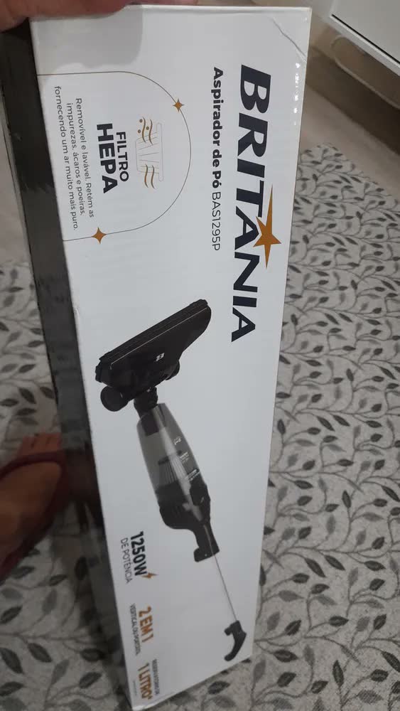 foto de Britânia BAS1295P aspirador de pó 2 em 1 1250w preto