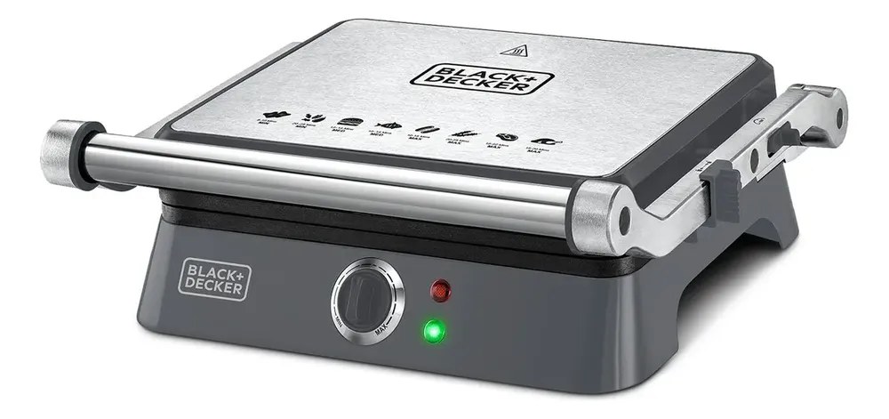 Sanduicheira Grill Elétrica Black+Decker Gourmand G1400 Gris 1200W