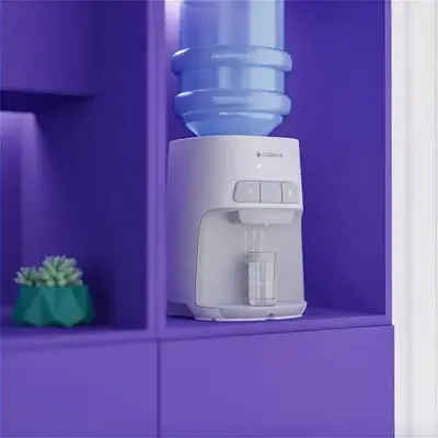 foto de Bebedouro de mesa Cadence gela água refrigerado elétrico galão aguô BEB110 branco