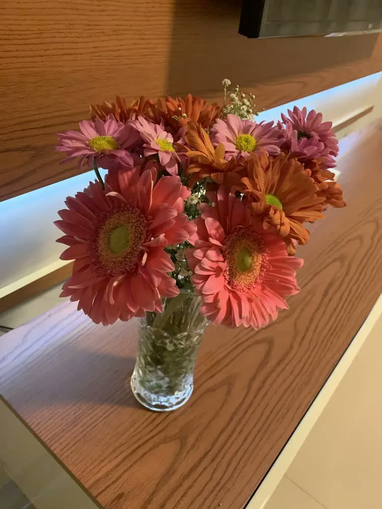 foto de Vaso De Vidro Grande 23cm Flores Decoração Sala Mesa Festas