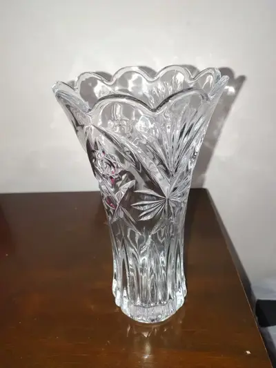 foto de Vaso De Vidro Grande 23cm Flores Decoração Sala Mesa Festas