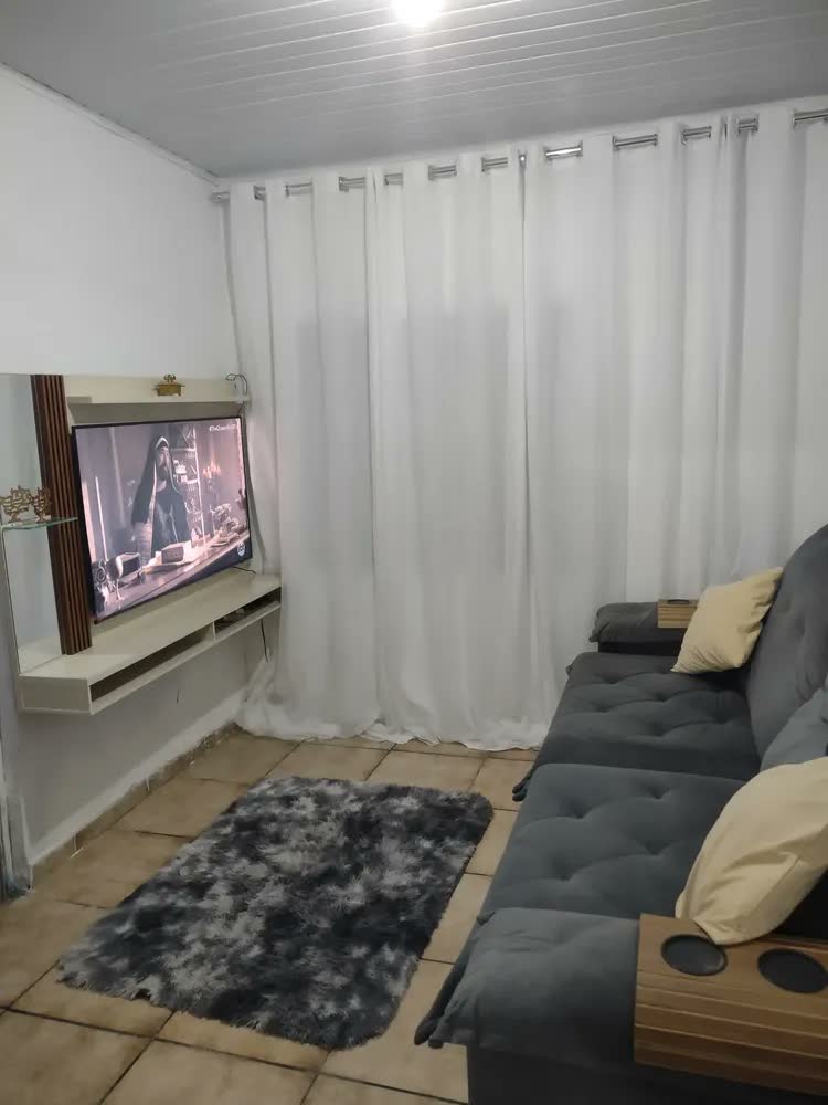 foto de Painel Para Tv Até 55 Polegadas Com Espelho E Lateral Ripada Cor Naturale