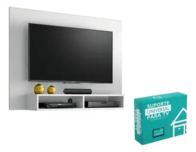 foto de Painel Eros Para Tv 43 Polegadas E Suporte Para Tv Notável Cor Branco