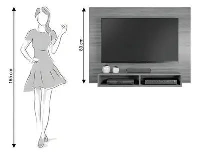 foto de Painel Eros Para Tv 43 Polegadas E Suporte Para Tv Notável Cor Branco