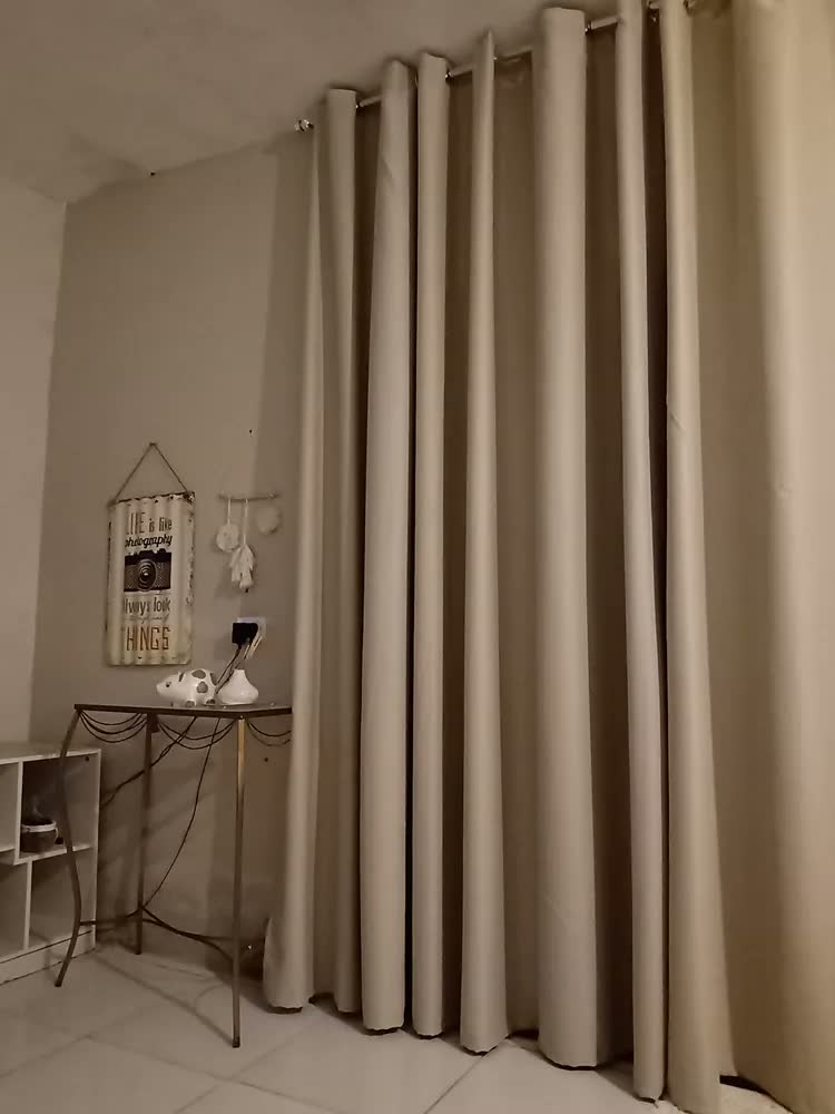 foto de Cortina Blackout Em Tecido 6,00x2,80 Corta Luz Avelã