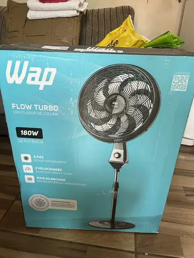 foto de Ventilador Coluna 50cm 180w 8 Pás Silencioso Wap Flow Turbo Frequência 60 Hz