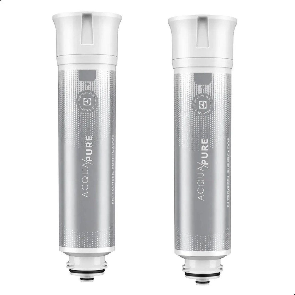 Kit 2 Refil De Água Acqua Pure Electrolux Pe12a Pe12b Pe12g PC01X, Cor Marrom-claro