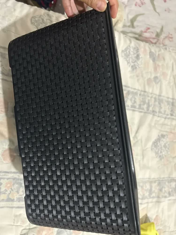 foto de Kit 2 Caixas Organizadoras Rattan Preta 20 Litros