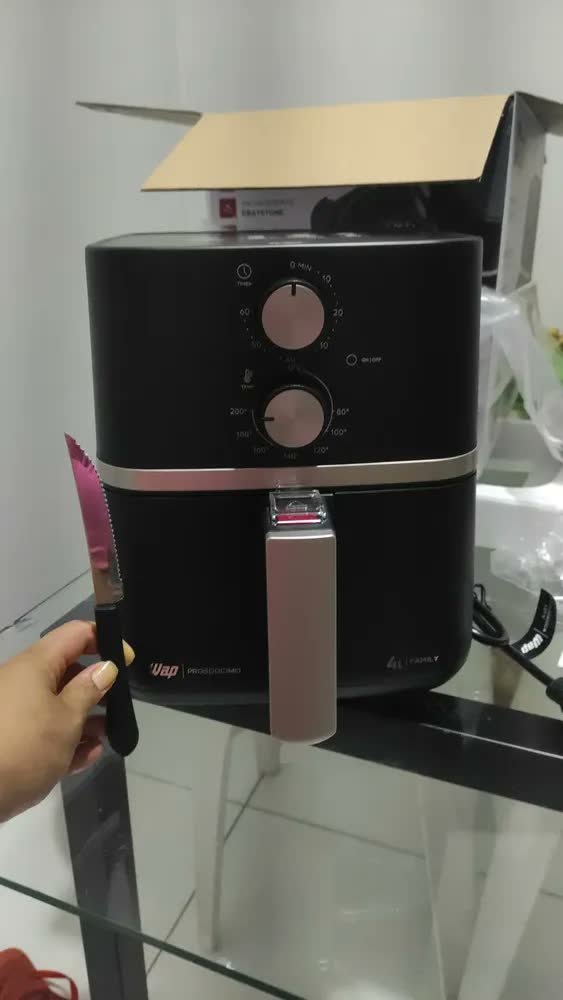 foto de Fritadeira Elétrica Wap Air Fryer Family 4l Antiaderente E Com Desligamento Automático 1500w