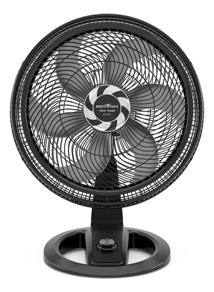 Ventilador Bvt500 2 Em 1 Maxx Force 6 Pás 176w Britânia 60 Cm 60 Preto Plástico 6
