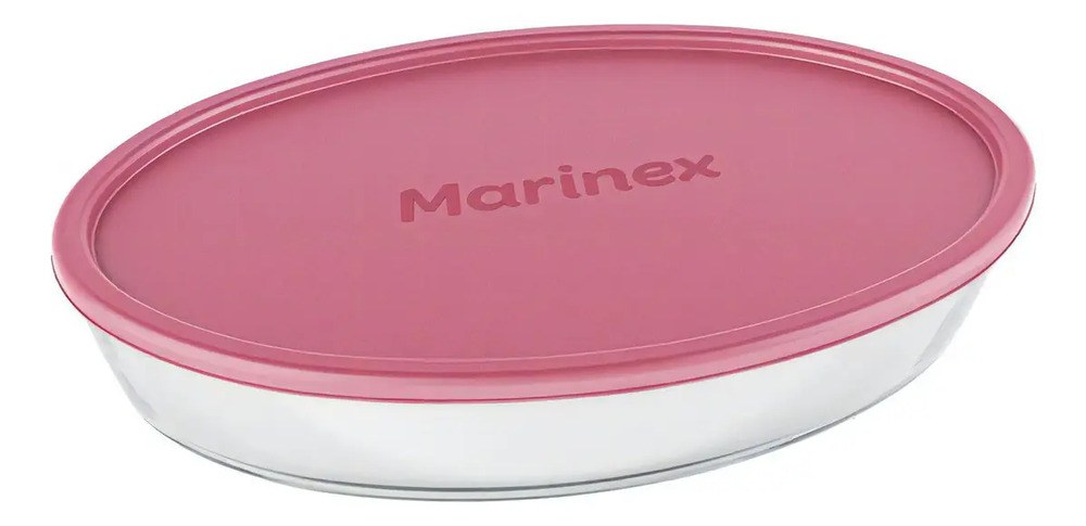 Assadeira oval de 3,2 litros clássica com tampa Marinex