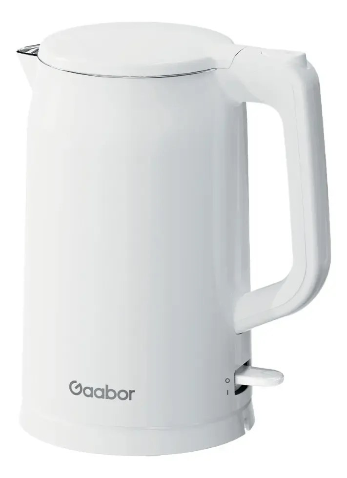 Chaleira Elétrica 1,7l Gaabor 1500w Aço Inox E Cabo Retrátil Cor Branco