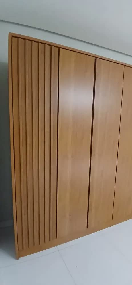 foto de Guarda Roupa Casal Ripado 6 Portas 6 Gavetas 275cm Espresso