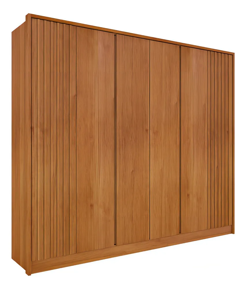 Guarda Roupa Casal Ripado 6 Portas 6 Gavetas 275cm Espresso