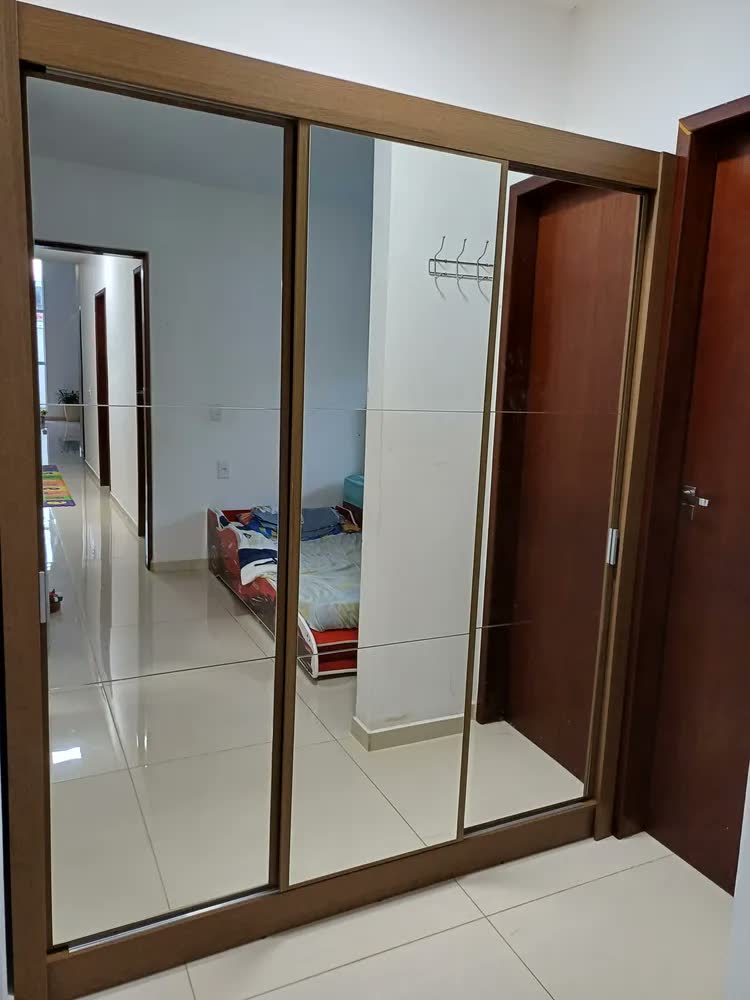foto de Guarda Roupa Casal Mônaco Madesa 3 Portas Correr De Espelho Cor Branco