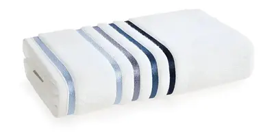 foto de Toalha Banhão Gigante Algodão Lumina Karsten Branco/azul