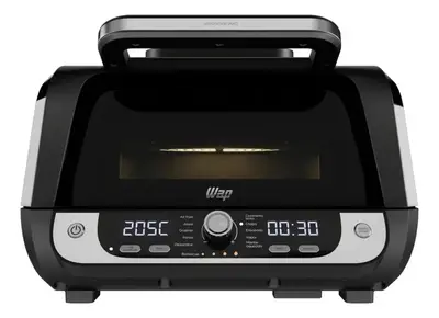 foto de Fritadeira Elétrica Air Fryer WAP Cozinha Barbecue com Painel Digital e 12 Funções Preto e cinza