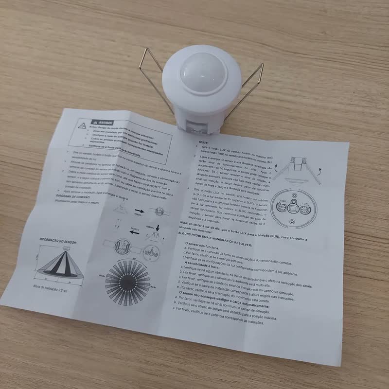 foto de Interruptor Sensor De Presença Iluminação Teto Embutido 360