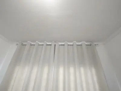 foto de Cortina Blackout com voil para quarto e sala tamanho 4,00 x 2,70 na cor Branco Gelo
