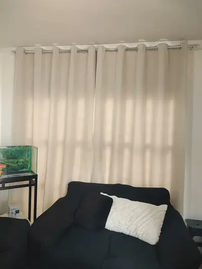 foto de Cortina Blackout com voil para quarto e sala tamanho 4,00 x 2,70 na cor Branco Gelo