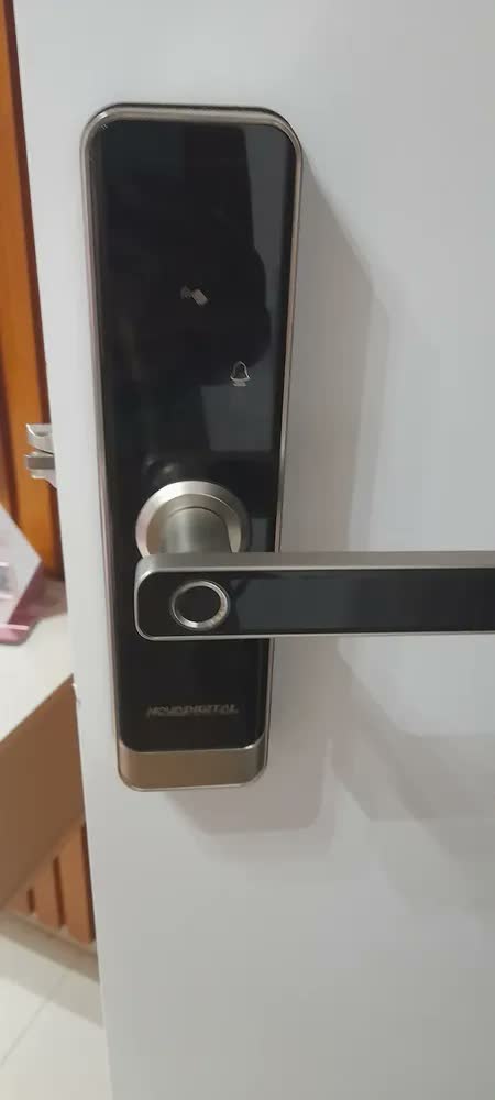 foto de Fechadura Eletrônica Inteligente Wifi Novadigital Biometria Digital App Senha Cartão Magnético Touch Automação Tuya Smart Life Preta