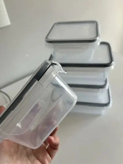 foto de Conjunto 16 Potes Herméticos Croix Empilhavel Tampa E Trava Cor Transparente