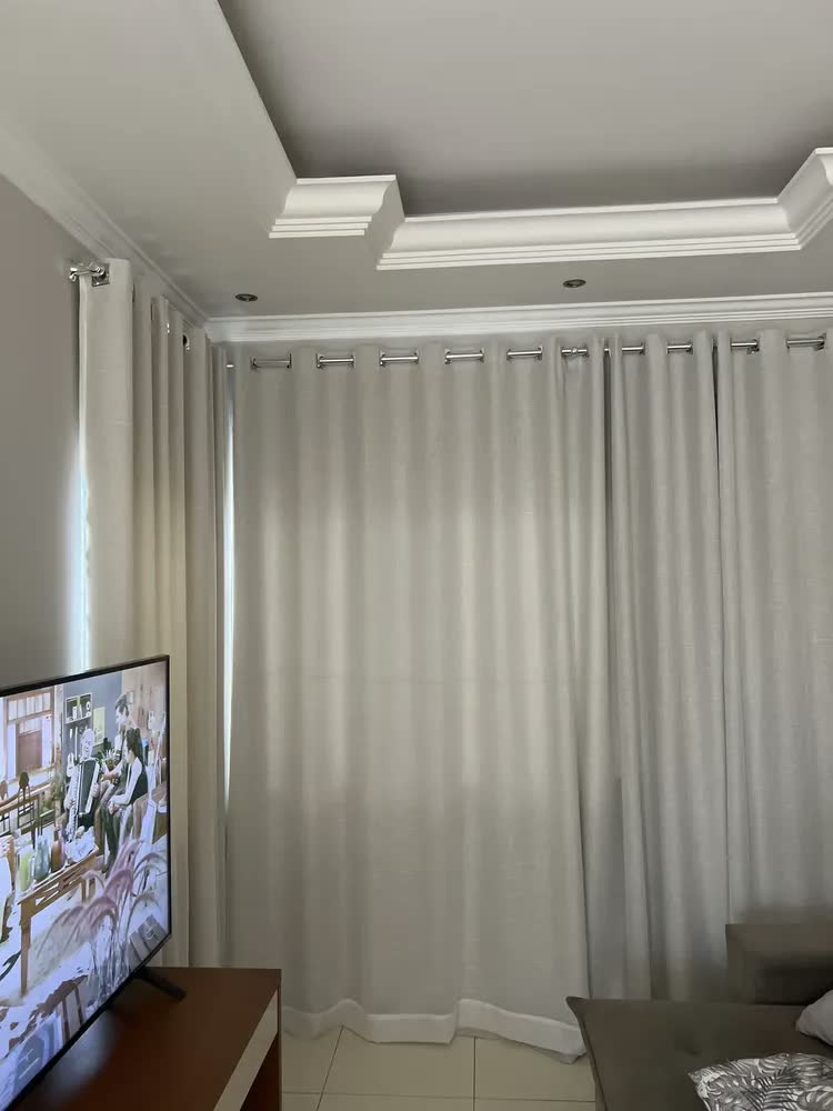 foto de Cortina Voil Gaze De Linho C/forro Blackout 4,00x2,60