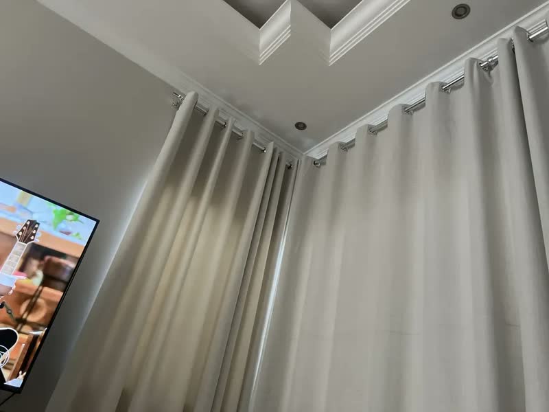 foto de Cortina Voil Gaze De Linho C/forro Blackout 4,00x2,60