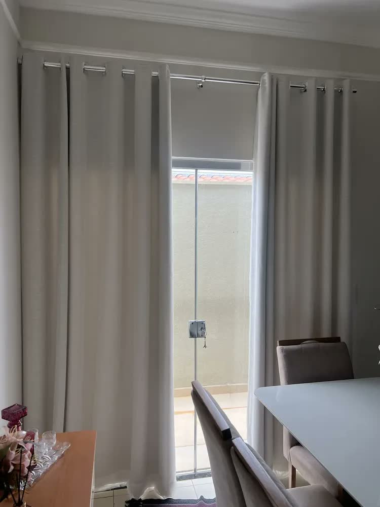 foto de Cortina Voil Gaze De Linho C/forro Blackout 4,00x2,60